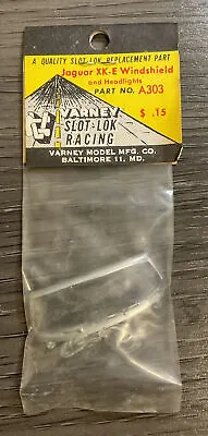 VARNEY Slot Lok Racing Jaguar XK-E Windshield & Headlights A303 - Vintage NOS • $19.95