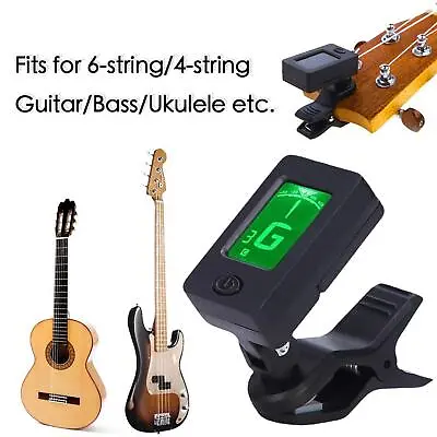 Universal Digital Chromatic Clip-On Violin Tuner Ukulele Folk Tuner Guitar NEW • £2.48