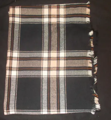M&s Navy &pink Check Scarf Shawl Wrap Blanket Approx 85cm By 217cm • £35