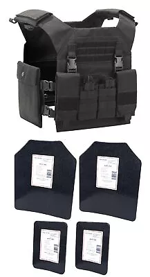 Tactical Scorpion 4 Pc Level III+ / AR500 Body Armor Plates Procat Molle Vest • $305.96