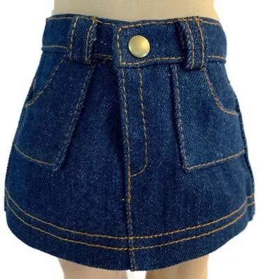 Mini Denim Jean Skirt Made For 18 Inch American Girl Doll Clothes • $7.14