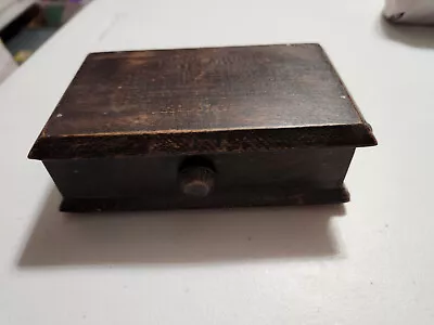 Vintage Wooden Box With Drawer With Small Hole In It For Some Reason • $15