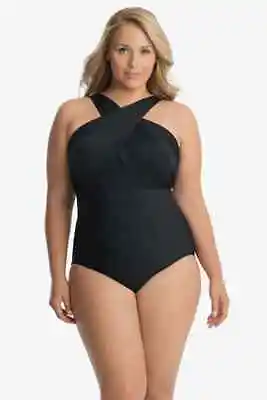 Miraclesuit Embrace Sexy Black Miracle Swim Suit U/w Dd Bathing Swimming Costume • $169.99