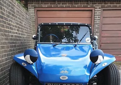 $56.99 • Buy Vw Dune Buggy   Marine Vinyl Headlight Covers Blue  7  Padded Inserts