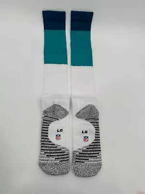 2017 Miami Dolphins Team Issued Nike Aqua/navy Game Socks Size Large • $5.99