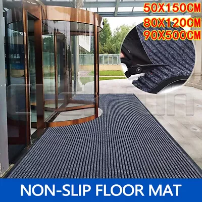 Non Slip Rubber Door Entrance Floor Mat Area Carpet Kitchen Hallway Runner Rug • $18.99