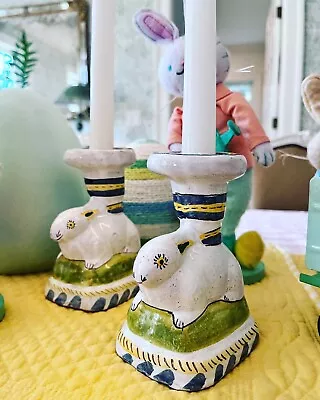 Vintage Pair Of Rabbit Form Candlesticks • $45