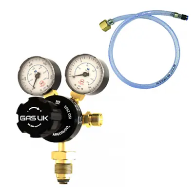 MIG Welding ARGON CO2 Gas Regulator With Hobby Welder Adaptor Hose Kit • £46.70