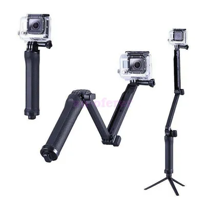 3 Way GoPro Tripod Selfie Stick Monopod Adjustable For Go Pro Hero 8 7 6 5 4 AU • $24.52