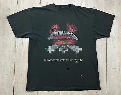 Vintage Metallica 1994 Master Of Puppets T-Shirt Size XL Distressed  • $29.99