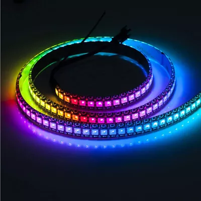 WS2812B ARGB LED Strip Light Addressable Rainbow Pixel Lights 30/60/144 LED/M 5V • $10.99