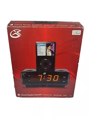 Digital AM/FM Alarm Clock Radio W Docking Station For IPod MP3 Player Black • $29.99