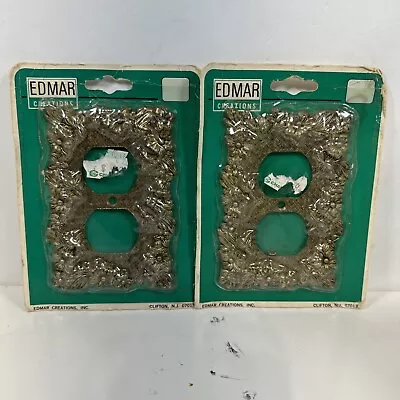 Vintage Edmar Creation Metal Outlet Cover Lot Of 2 NOS • $37.70