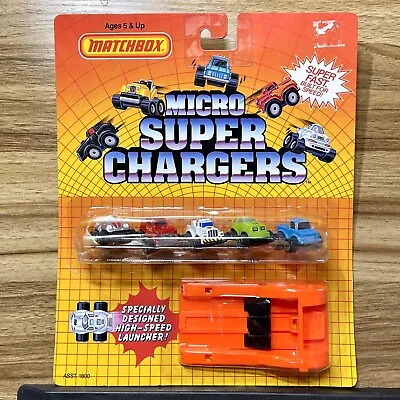 Matchbox Micro Super Chargers 5 Pack With Launcher New In Package 1988 • $26.99