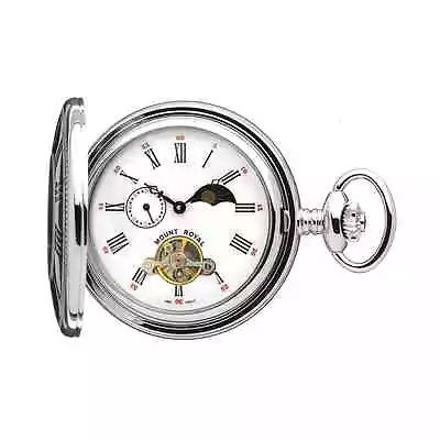 Chrome Plated Half Hunter Pocket Watch By Mount Royal- Model No. B31C • $161.41