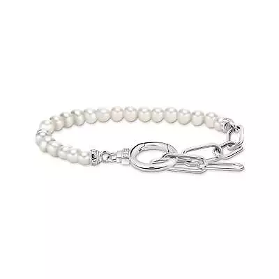 Genuine THOMAS SABO Silver Bracelet With Freshwater Cultured Pearls And Zirconia • $299