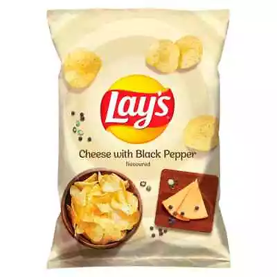 LAYS CHEESE WITH BLACK PEPPER Flavor Potato Chips Crisps Snacks 130g 4.6oz • £4.70