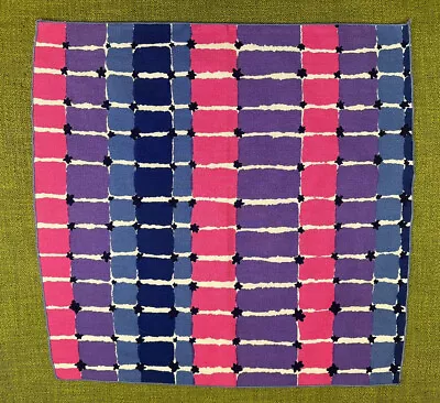 2 Vintage VERA Neumann TAGGED COTTON Napkins PINK Violet TEAL & Cornflower Blue • $24.99