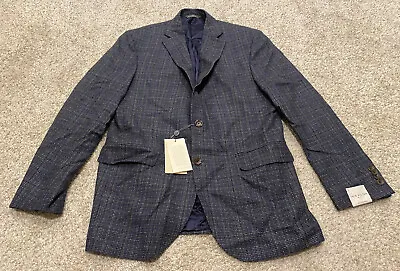 $199.99 • Buy NEW Jack Victor Conway Sport Coat Jacket 100% Wool Blue Men's Size 44R NWT