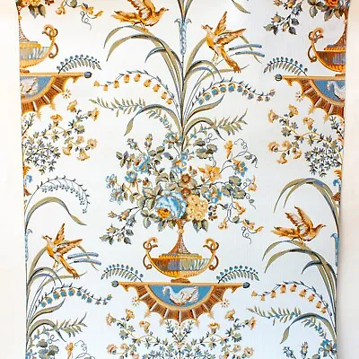 £76.69 • Buy Full Roll Of FRENCH Vintage Turquetil 1950s Wallpaper, White With Birds Design