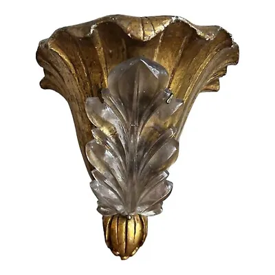 Mid-century Murano Glass And Plaster Palm Sconce Mazzega Style • $275