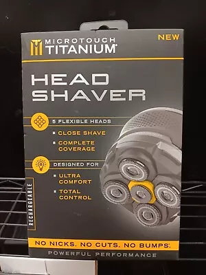 Microtouch Titanium Rechargeable Men's Head Shaver - Black - NEW 754502051366 • $39.99