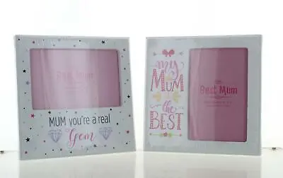 Best Mum White Photo Frames - Choice Of 2 Designs 4x6 Photo Mothers Day Bday • £3.99