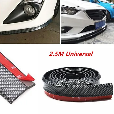 Carbon Fiber Universal Car Front Bumper Lip Skirt Splitter Spoiler Wing Body Kit • $37.30