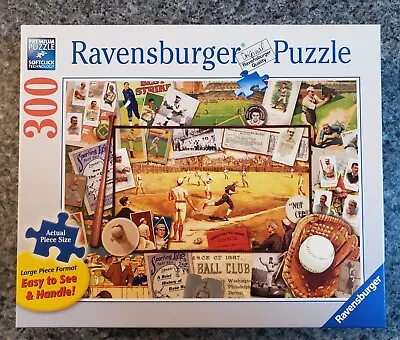 HTF Ravensburger GOOD OLD DAYS 300 Piece Puzzle Retro Baseball COMPLETE • $19.95