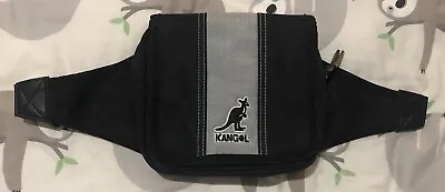 Brand New Unisex Branded Kangol Strapped Bag - Black & Grey - Adjustable Strap • £0.99