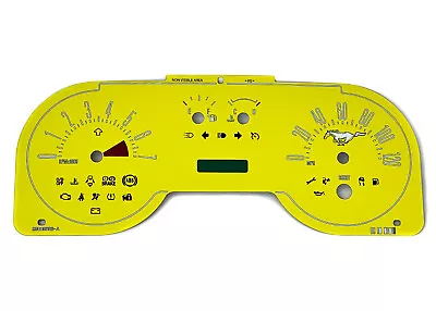 Mustang 2005-2007 Speedometer Gauge Face Instrument Cluster Overlay Yellow Logo • $119