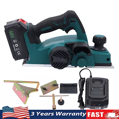 110V Held Electric Cordless Wood Planer 15000r/min Woodworking Hand Power Tool • $110
