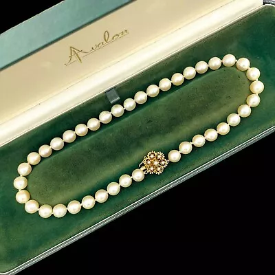 £154.45 • Buy Antique Vintage Deco Retro 14k Gold South Sea Pearl Akoya Pearl Necklace 40.5g