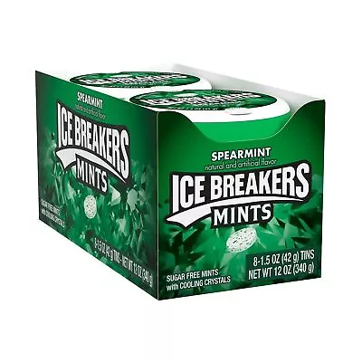 ICE BREAKERS Spearmint Sugar Free Breath Mints Tins 1.5 Oz (8 Count) • $15.99