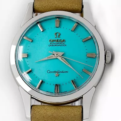 1961 Omega Constellation Chronometer Automaic Turquoise Mens Vintage Watch • $2199
