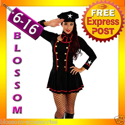 F44 Ladies Captain Pilot Officer Fancy Dress Army Air Hostess Costume • $26.95