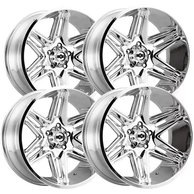 (Set Of 4) Vision 363 Razor 20x12 6x135 -51mm Chrome Wheels Rims 20  Inch • $1199.96