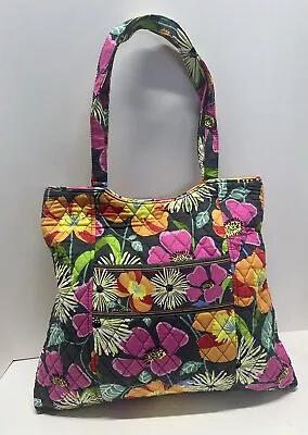 Vera Bradley Large Floral Padded Qulited Tote Bag Purse Jazzy Blooms • $47.99