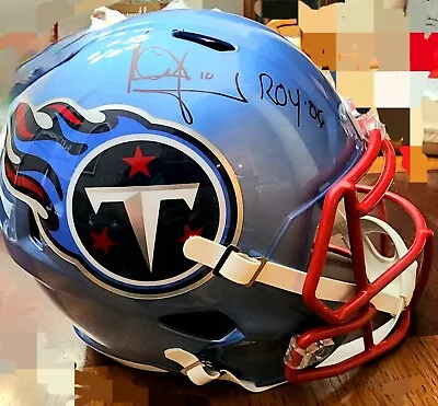 Tennessee Titans Full Size Replica Helmet Signed Vince Young- Schwartz COA AUTO • $275