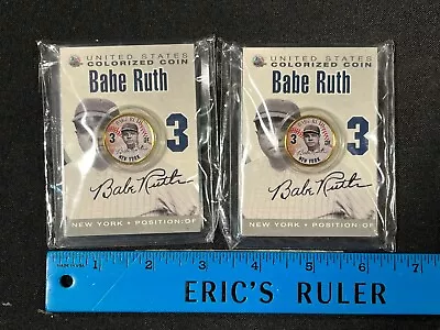 2005 Merrick Mint Babe Ruth United States Colorized Coin Lot Of 2 New AA 53023A • $12.99