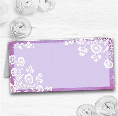 Rustic Lilac Lace Wedding Table Seating Name Place Cards • £6.95