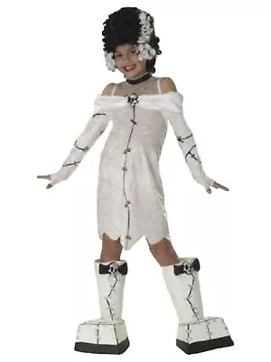 Girls Frankie's Girl Frankenstein Halloween Costume Dress Wig Boot Tops S (4-6) • $44.99