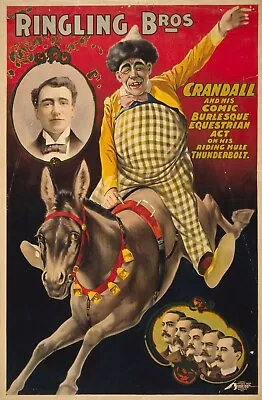 Circus Clown Carnivals Posters Vintage Photo Reproduction High Quality 510 • $14.95