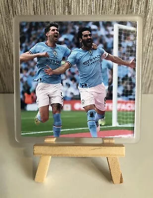 Manchester City FC Football Club Man City FA Cup Winners Drinks Coaster Gift • £5.99