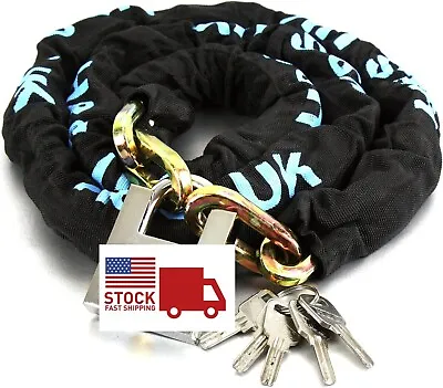 3 Feet Bike Chain Lock Heavy Duty Anti Theft Security Chain Lock W/4 Keys 8mmX90 • $19.98