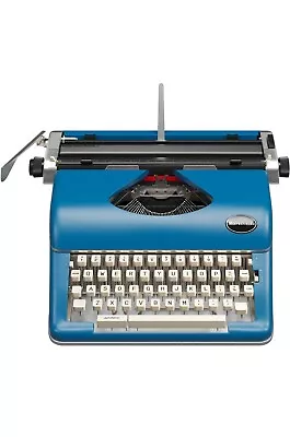 Maplefield Blue Typewriter  Nostalgic Flow - Manual Typewriter Portable Model • $119.99