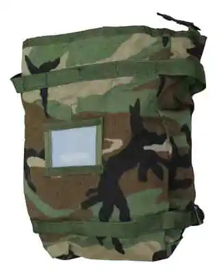 Molle RADIO POUCH WOODLAND Camo UTILITY Tote Pack US Army Military USGI VGC • $7.90