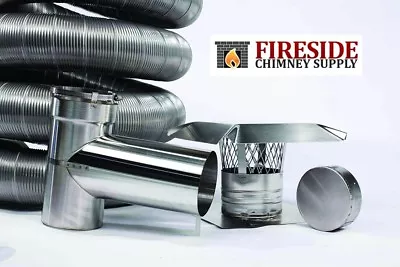6 X 20' Stainless Steel Flexible Chimney Liner Tee Kit .006 Thick • $575
