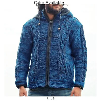 Men Hooded Hoodie Jacket Zip Knit Cardigan Casual Stand Collar/Casul Fit Sweater • $48.20