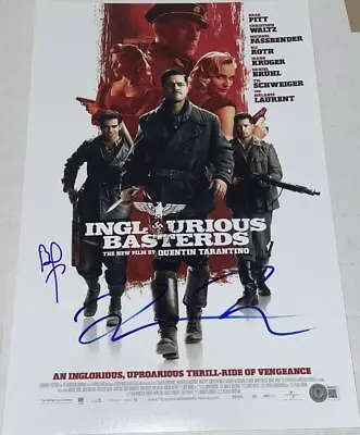 QUENTIN TARANTINO BRAD PITT SIGNED AUTOGRAPH INGLOURIOUS BASTERDS 12x18 PHOTO BA • $1500